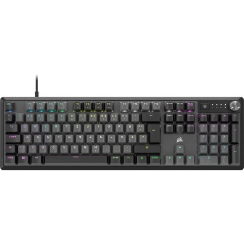 Corsair K70 CORE RGB klawiatura Gaming USB QWERTY Niemiecki Szary Corsair