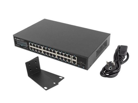 Switch LANBERG RSGE-24P-2GE-2S-360 RACK 19" 24X 1GB POE+/2X GB/2X SFP 360W Lanberg