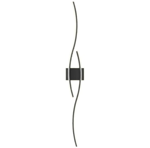 ZD149B Lampa scienna kinkiet czarny 60cm ciepły biały