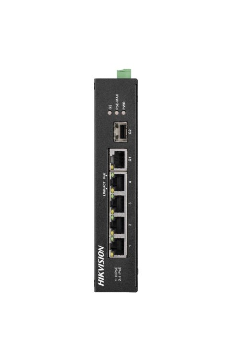 Hikvision DS-3E0106P-E/M łącza sieciowe Nie zarządzany Fast Ethernet (10/100) Obsługa PoE Niebieski Hikvision