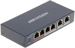 Hikvision DS-3E0106P-E/M łącza sieciowe Nie zarządzany Fast Ethernet (10/100) Obsługa PoE Niebieski Hikvision