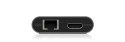 ICY BOX IB-DK4050-CPD Przewodowa USB 3.2 Gen 1 (3.1 Gen 1) Type-C Antracyt RAIDSONIC