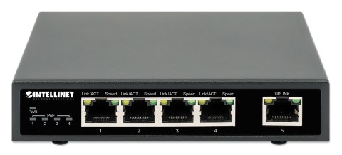 INTELLINET SWITCH GIGABIT 4X RJ45 POE+, 1X RJ45 GI Intellinet