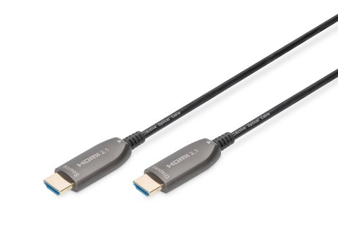 Kabel połączeniowy hybrydowy HDMI 2.1 Ultra High Speed 8K60Hz UHD HDMI A/HDMI A M/M czarny 15m DIGITUS