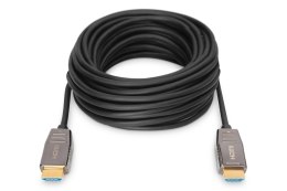 Kabel połączeniowy hybrydowy HDMI 2.1 Ultra High Speed 8K60Hz UHD HDMI A/HDMI A M/M czarny 15m DIGITUS