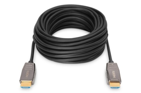 Kabel połączeniowy hybrydowy HDMI 2.1 Ultra High Speed 8K60Hz UHD HDMI A/HDMI A M/M czarny 15m DIGITUS