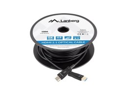 LANBERG KABEL HDMI M/M V2.1 100M 8K OPTYCZNY AOC CA-HDMI-30FB-1000-BK Lanberg