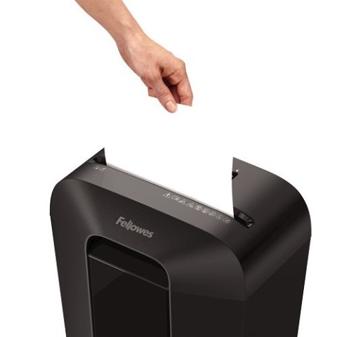 Niszczarka Fellowes LX70, 4407501 kolor czarny, 18 litrów, Niszczy jednorazowo do 11 kartek A4 (70g) na ścinki 4×40 mm (P-4/T-4) FELLOWES