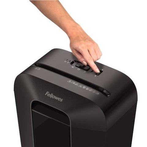 Niszczarka Fellowes LX70, 4407501 kolor czarny, 18 litrów, Niszczy jednorazowo do 11 kartek A4 (70g) na ścinki 4×40 mm (P-4/T-4) FELLOWES