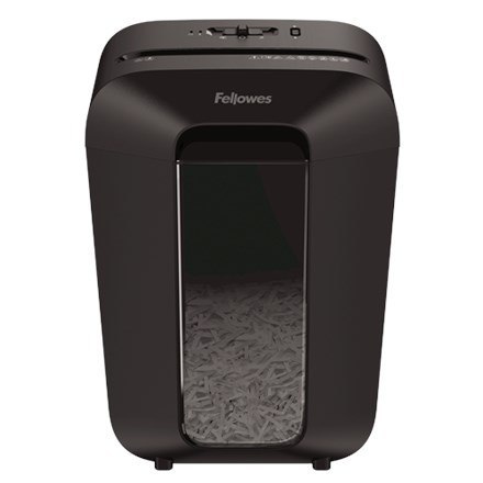 Niszczarka Fellowes LX70, 4407501 kolor czarny, 18 litrów, Niszczy jednorazowo do 11 kartek A4 (70g) na ścinki 4×40 mm (P-4/T-4) FELLOWES
