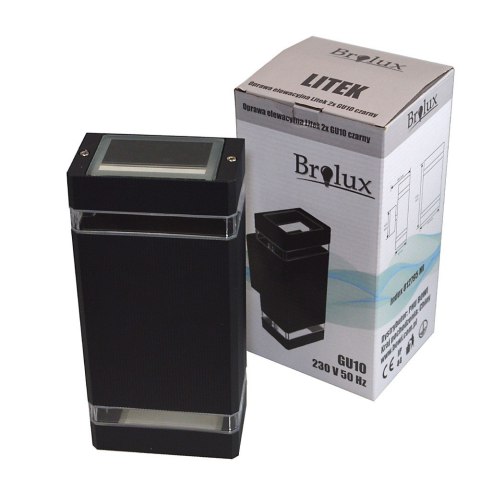 Oprawa elewacyjna Litek 2x GU10 czarny