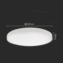Plafon V-TAC 36W LED SAMSUNG CHIP okrągły 42cm natynkowy pilot czujnik ruchu IP44 biały VT-8630S 4000K 3820lm 5 lat gwarancji