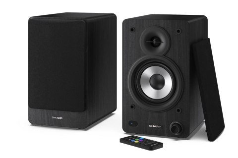 Sharp Bookshelf Speakers 2-drożny Czarny Przewodowy i Bezprzewodowy 60 W SHARP