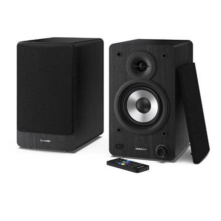 Sharp Bookshelf Speakers 2-drożny Czarny Przewodowy i Bezprzewodowy 60 W SHARP