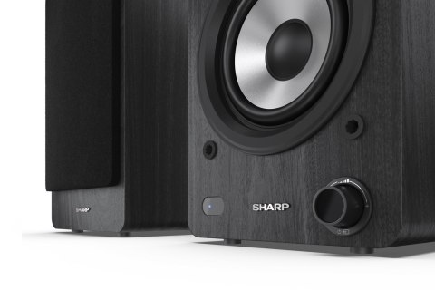 Sharp Bookshelf Speakers 2-drożny Czarny Przewodowy i Bezprzewodowy 60 W SHARP