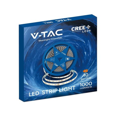Taśma LED V-TAC CREE CHIP 24V CRI90 2xPCB 8mm 10mb 10W/m 120LED/m VT-2835 120 4000K 750lm 6 lat gwarancji