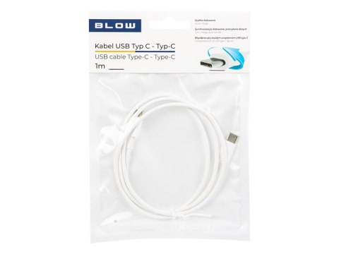66-147# Przyłącze usb-c - usb-c 2.0 1,0m białe Blow