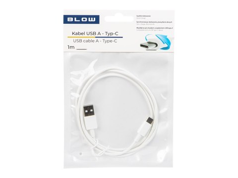 66-151# Przyłącze usb 2.0 a - usb-c 1m białe Blow