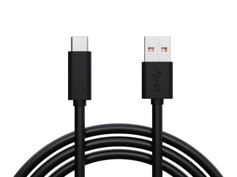 66-180# Przyłącze usb 3.0 a - usb-c 1,5m czarne zawieszka Blow