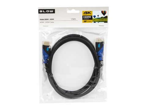 92-637# Przyłącze hdmi-hdmi blue proste 1.5m 4k Blow