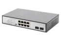 Digitus Przełącznik sieciowy niezarządzalny desktop 8x RJ45 Gb/s (w tym 6xPoE)+ 2x SFP, PoE++ max budżet 180W DIGITUS