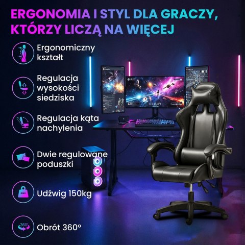 Extralink Gaming | Fotel gamingowy | biurowy, obrotowy, kubełkowy, czarny, G-524 Extralink