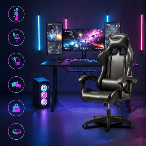 Extralink Gaming | Fotel gamingowy | biurowy, obrotowy, kubełkowy, czarny, G-524 Extralink