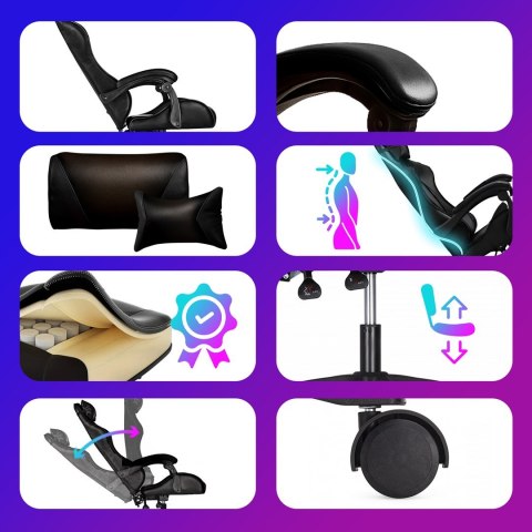 Extralink Gaming | Fotel gamingowy | biurowy, obrotowy, kubełkowy, czarny, G-524 Extralink