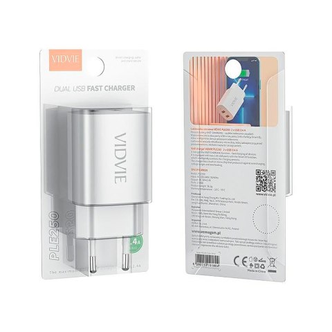 Ładowarka sieciowa dual USB 2400 mA LP