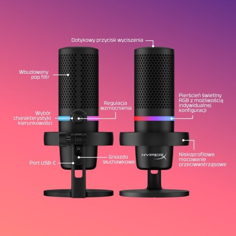 Mikrofon HyperX DuoCast Juodas Czarny No name