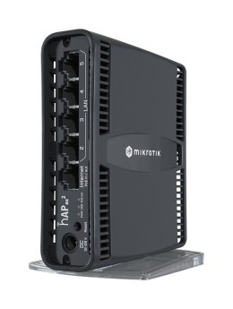 Mikrotik hAP ax2 router bezprzewodowy Gigabit Ethernet Dual-band (2.4 GHz/5 GHz) Czarny MikroTik
