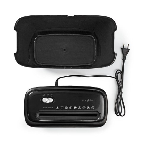 Niszczarka do papieru Nedis 12l DIN P-4 190W Czarna Nedis