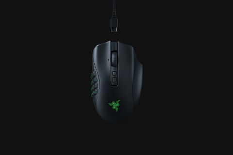 Razer Naga V2 Pro myszka Gaming Po prawej stronie RF Wireless + Bluetooth + USB Type-C Optyczny 30000 DPI RAZER