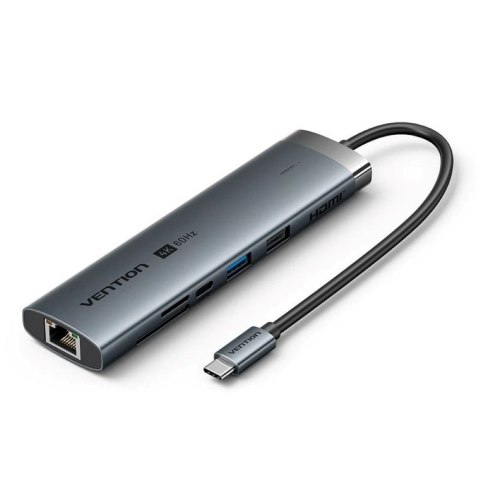Stacja dokująca USB-C 8w1 Vention 4K 60Hz 100W PD 0.15m Vention
