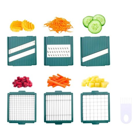 Alpina - Mandolina / krajalnica do warzyw wielofunkcyjna z 6 ostrzami 27,5x11x10,8 cm Alpina