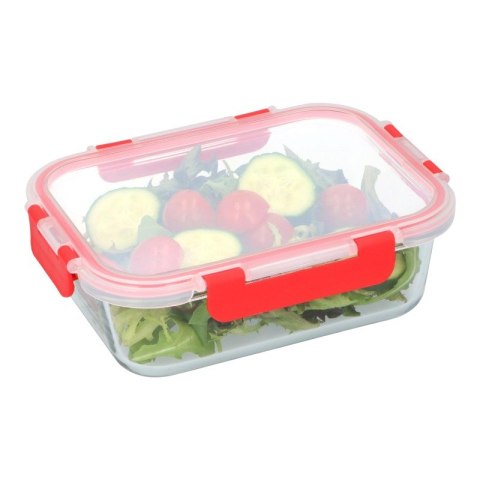 Alpina - Szklany pojemnik na żywność z pokrywką lunchbox 21x16x6 cm 1 L Alpina