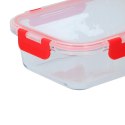Alpina - Szklany pojemnik na żywność z pokrywką lunchbox 21x16x6 cm 1 L Alpina