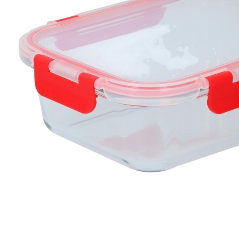 Alpina - Szklany pojemnik na żywność z pokrywką lunchbox 21x16x6 cm 1 L Alpina