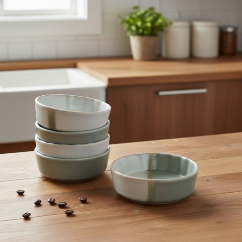 Alpina - Zestaw ceramicznych naczyń żaroodpornych do zapiekania okrągłe 12x12x3,5 cm (4 sztuki) Alpina