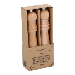 Alpina - Zestaw młynków do pieprzu i soli 25 cm (2 sztuki) Alpina