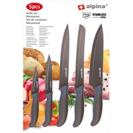 Alpina - Zestaw noży ze stali nierdzewnej (brązowy) Alpina