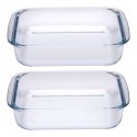 Alpina - Zestaw szklanych naczyń żaroodpornych do pieczenia (2 sztuki) Alpina
