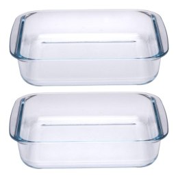 Alpina - Zestaw szklanych naczyń żaroodpornych do pieczenia (2 sztuki) Alpina