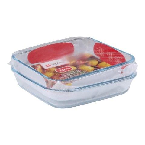 Alpina - Zestaw szklanych naczyń żaroodpornych do pieczenia (2 sztuki) Alpina