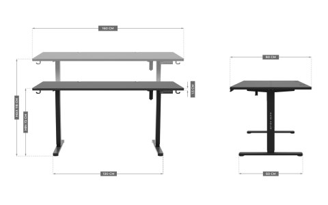 Biurko elektryczne MA-Leader 7.6 Black MARK ADLER