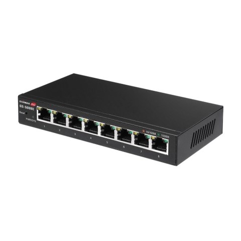 Edimax GS-5008E łącza sieciowe Zarządzany Gigabit Ethernet (10/100/1000) Czarny EDIMAX