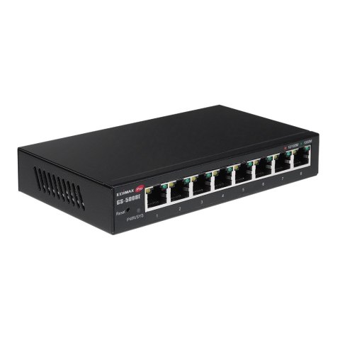 Edimax GS-5008E łącza sieciowe Zarządzany Gigabit Ethernet (10/100/1000) Czarny EDIMAX