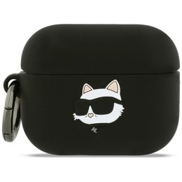 Karl Lagerfeld Silicone Choupette Head 3D - Etui AirPods Pro 3 (czarny) Karl Lagerfeld
