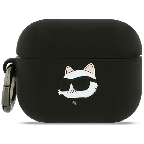 Karl Lagerfeld Silicone Choupette Head 3D - Etui AirPods Pro 3 (czarny) Karl Lagerfeld