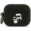 Karl Lagerfeld Silicone Karl & Choupette Head 3D - Etui AirPods Pro 3 (czarny) Karl Lagerfeld